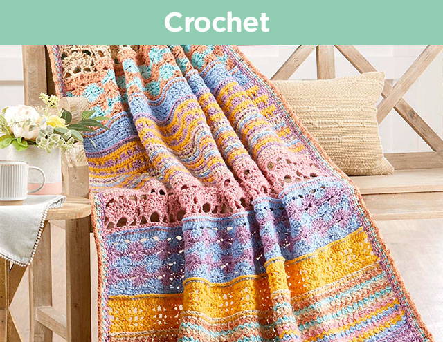 Shop all crochet afghan kits.