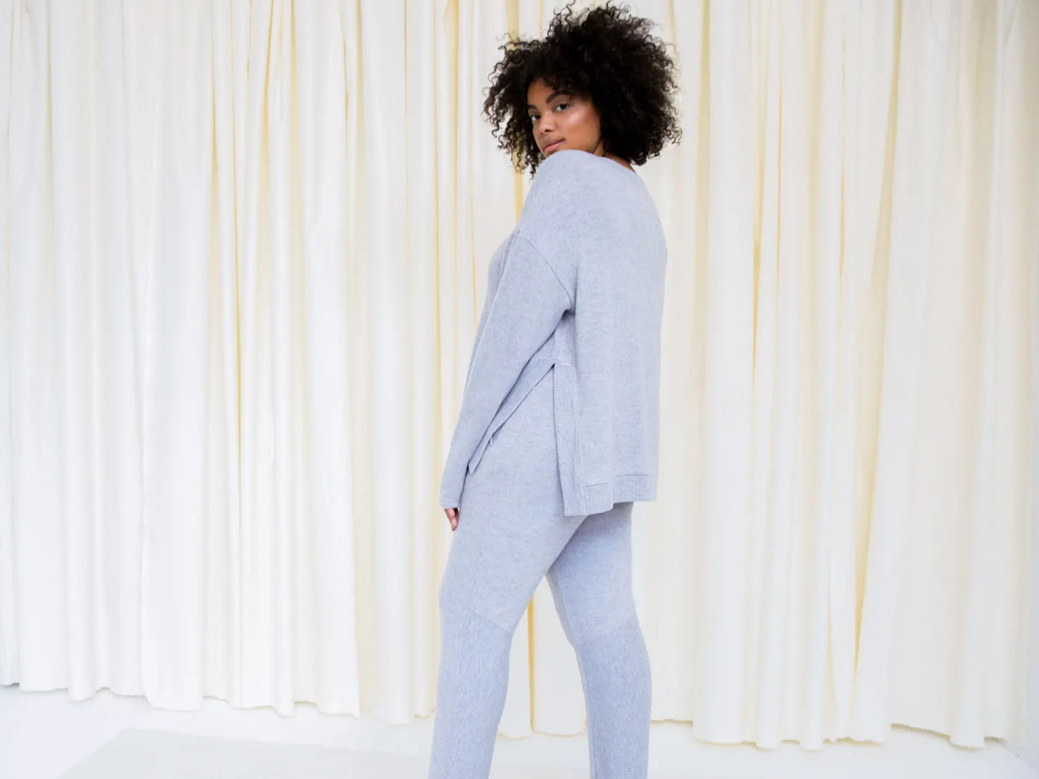 Shop Luxe Lounge Collection featuring our Wander Set in Glacier