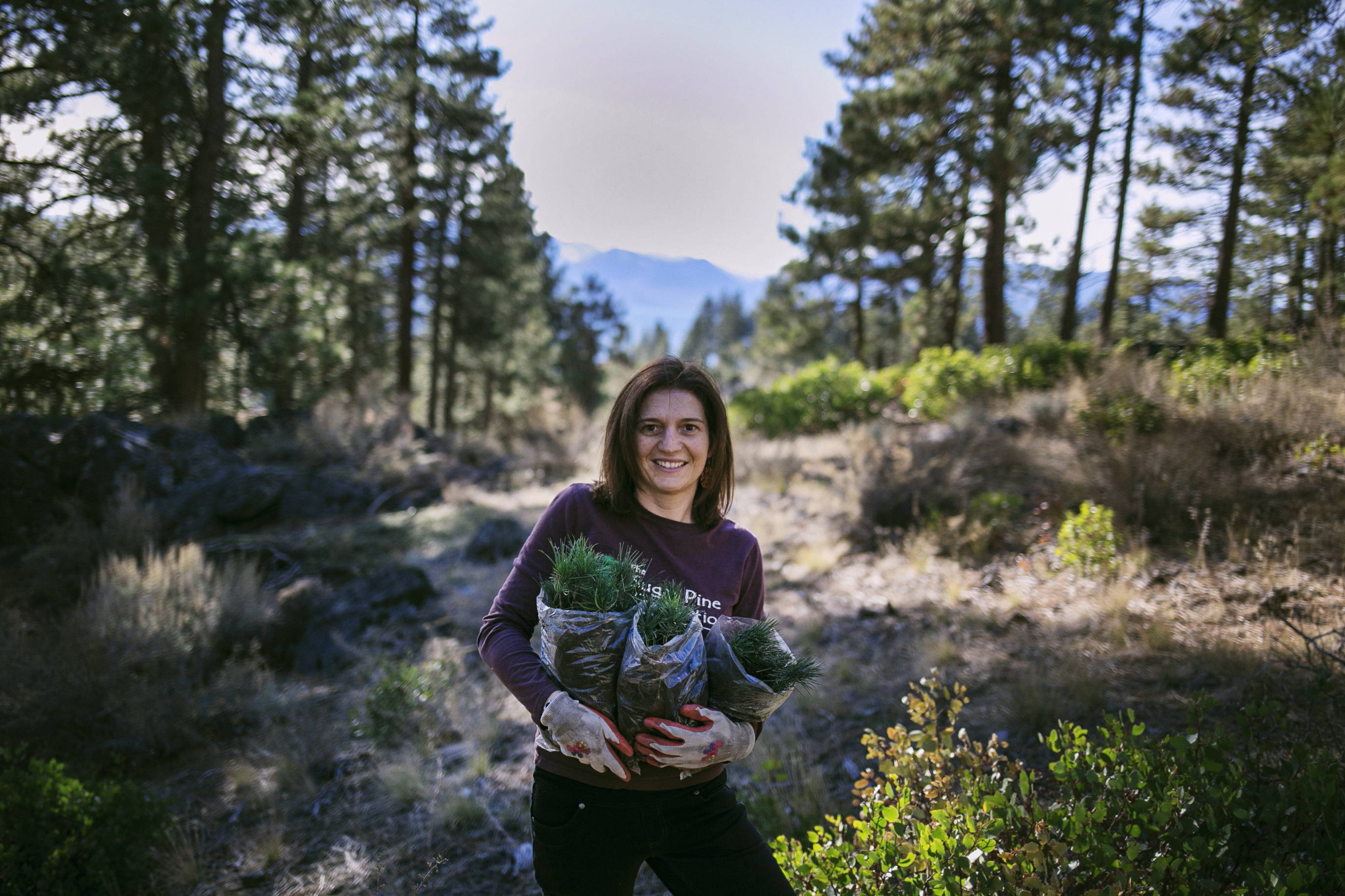 Woman with tree roots