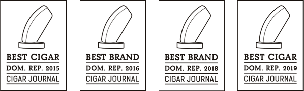 Best Cigar Auszeichnungen der Winston Churchill «The Original Series» von Cigar Journal im Jahre 2015, 2016, 2018 und 2019