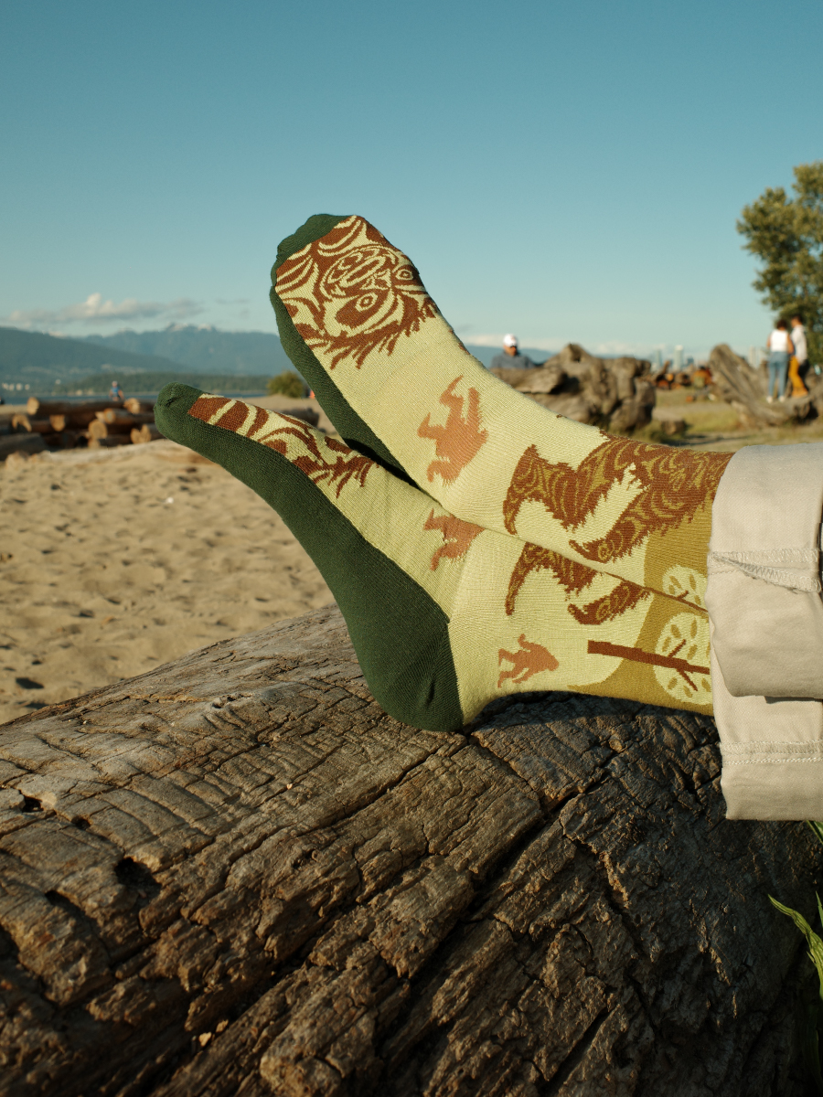 Sasquatch Art Socks by Francis Horne Sr.