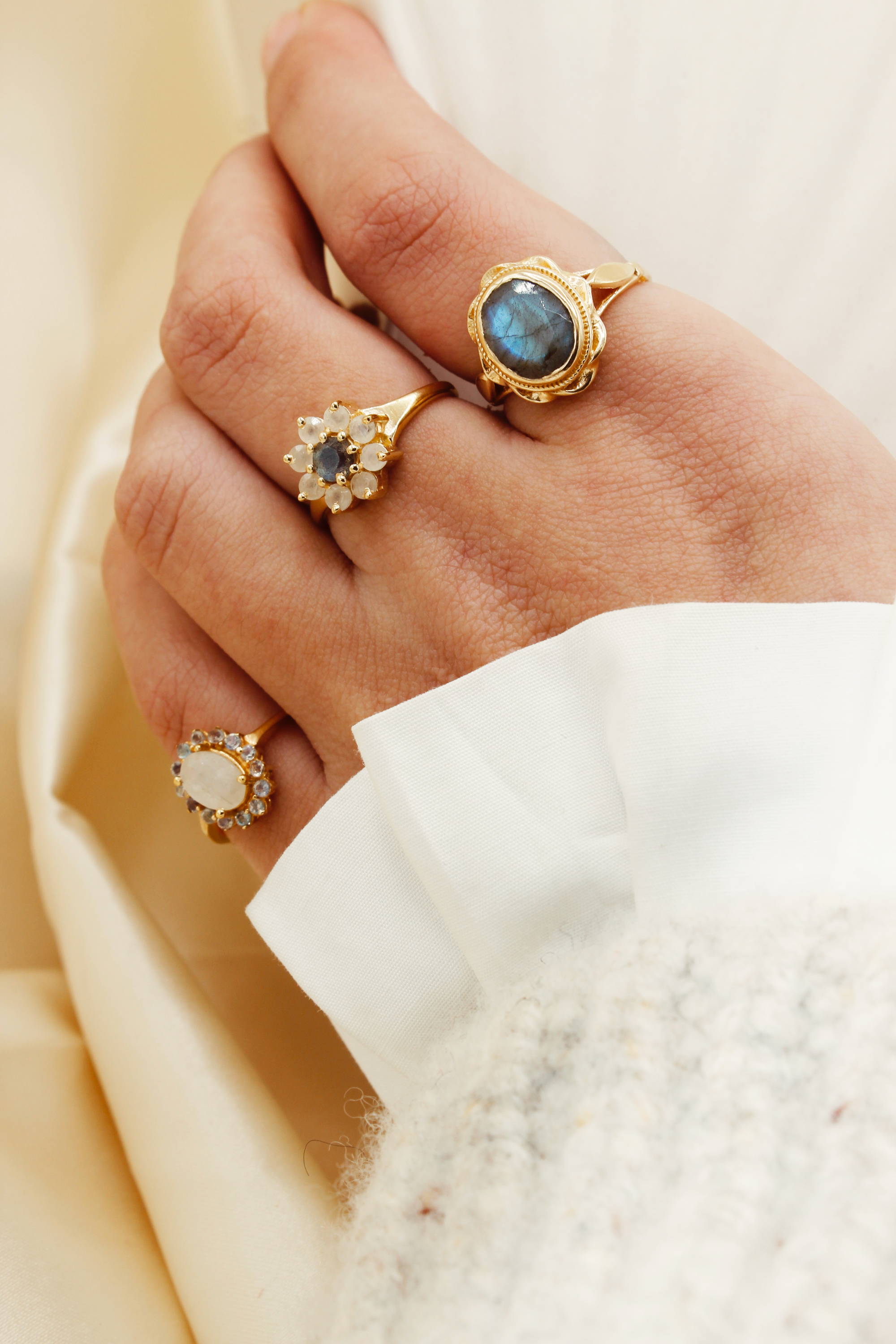 marmeren modder Alfabetische volgorde Vintage gold" inspired ringen | Interior Jewelry Accessories