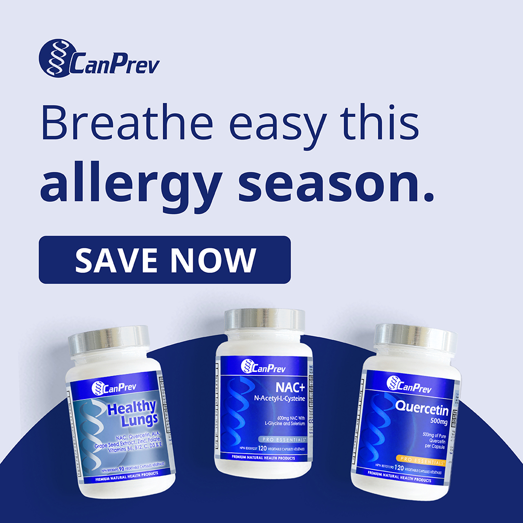Breathe easy this allergy season. Save now on CanPrev products.
