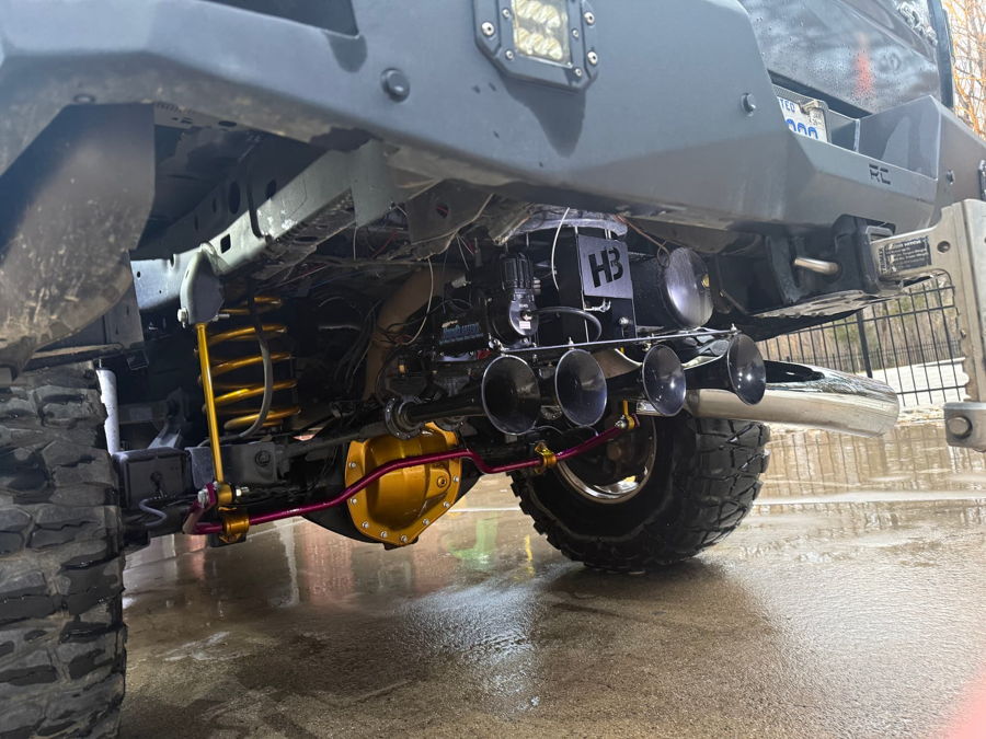 Underbody hardware and fitment detail from Dustin's Dodge RAM install photo 3