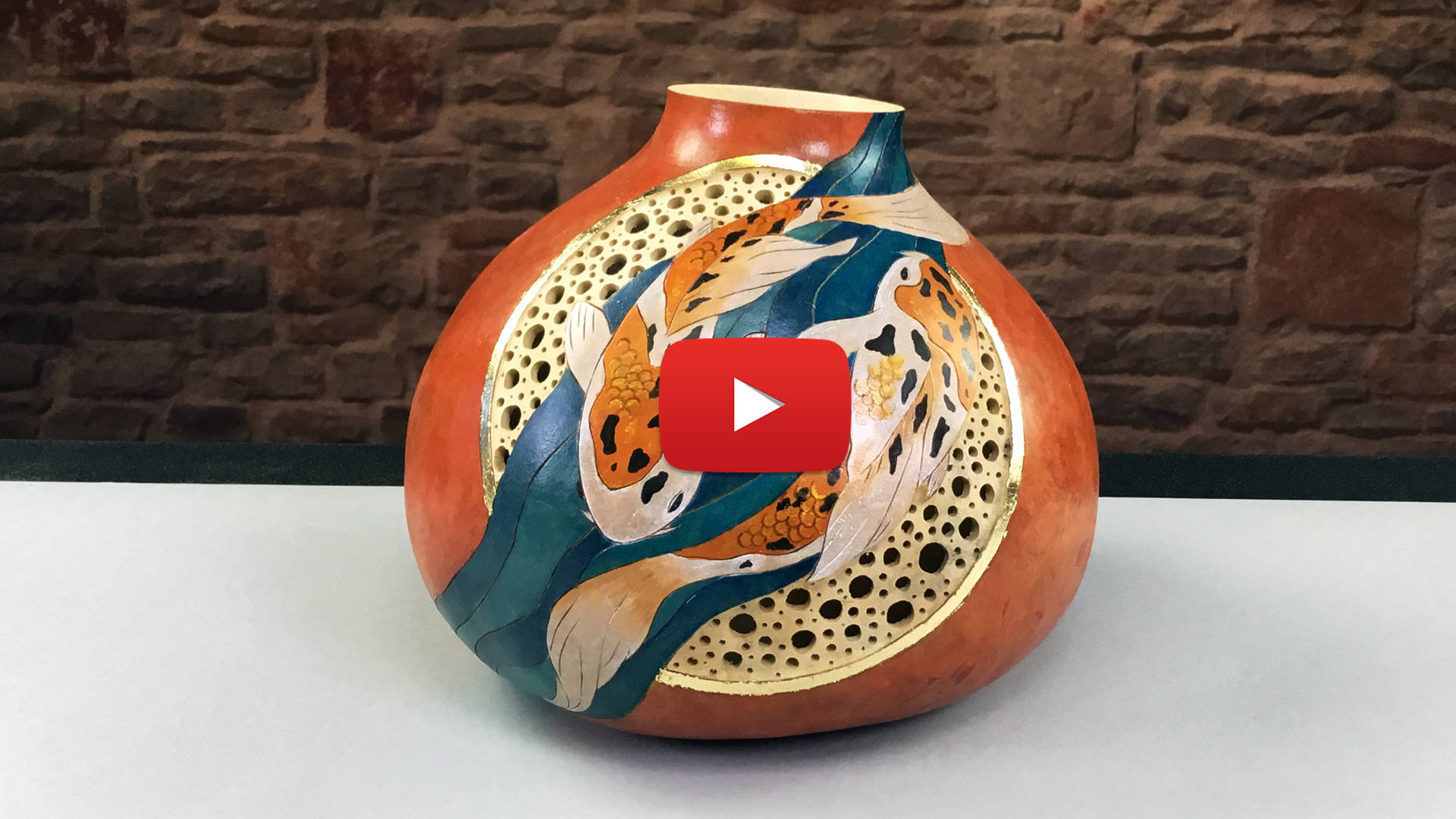 Watch the FREE video and learn how to make your own gorgeous gourd koi pot with circular filigree!