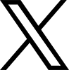 A simple black logo for X.