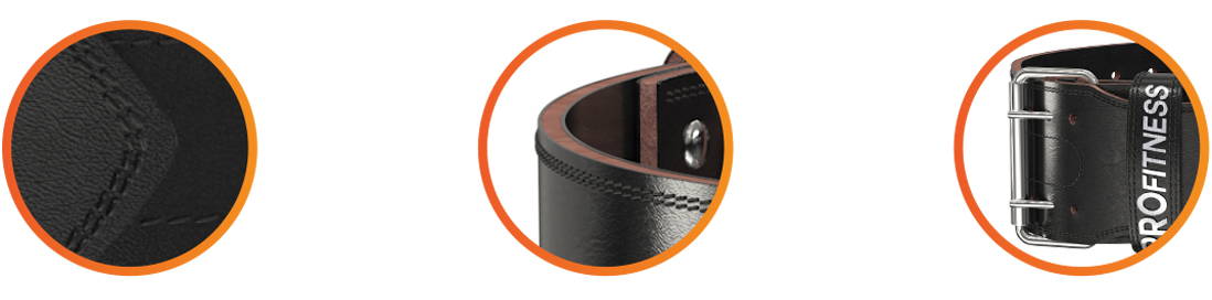 Specs 4-inch Wide Genuine Leather Weightlifting Belt