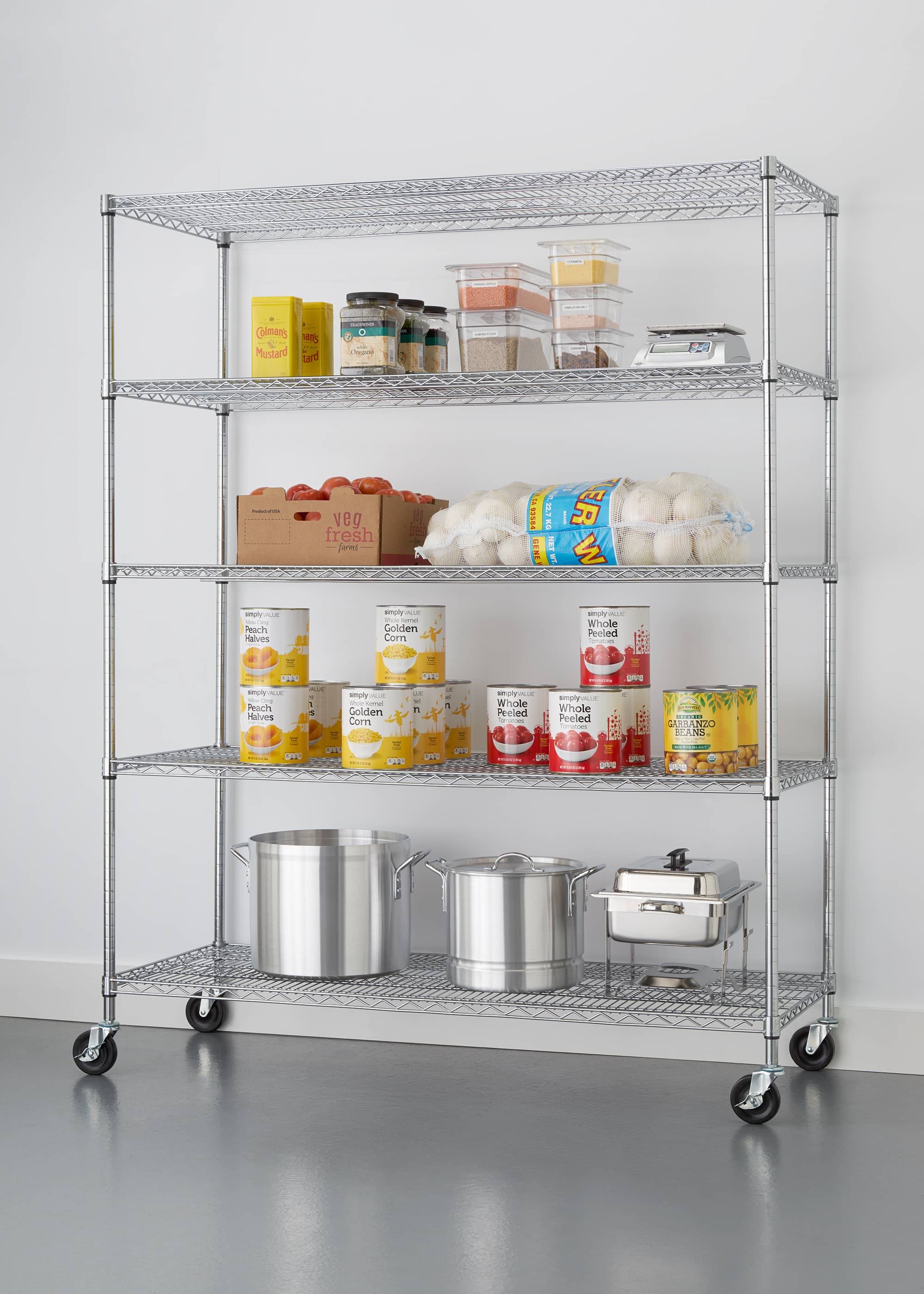wide commercial kitchen wire shelving rack
