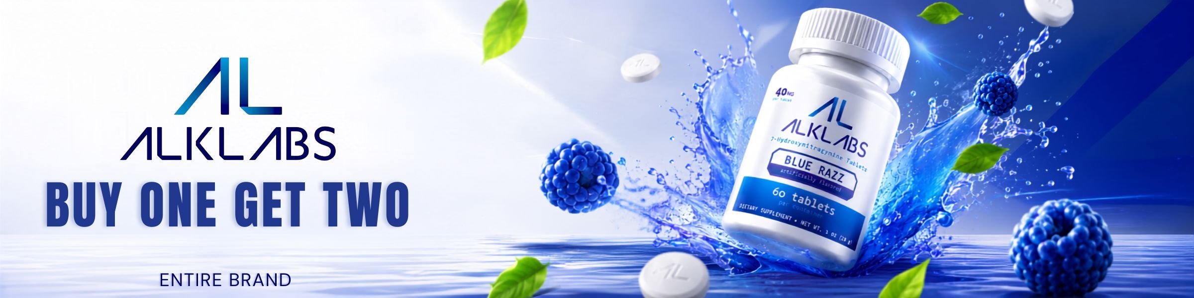 Bottle of supplements with promotional text 