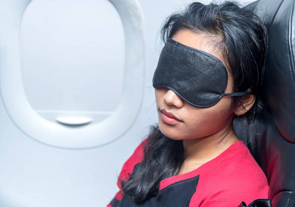 traveling with a silk eye mask