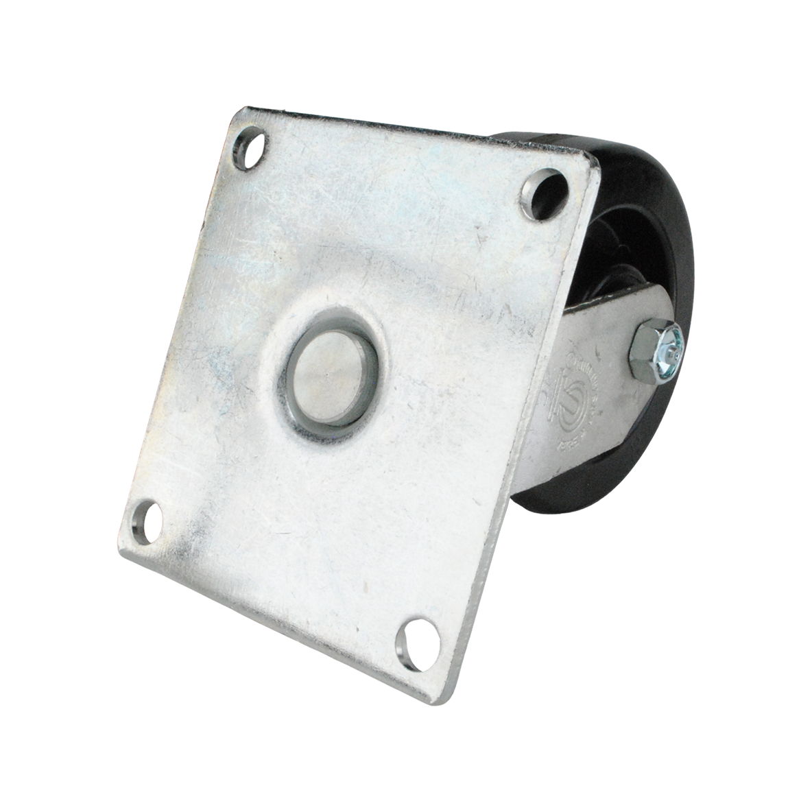 Industrial plate casters with a mounting plate of 5