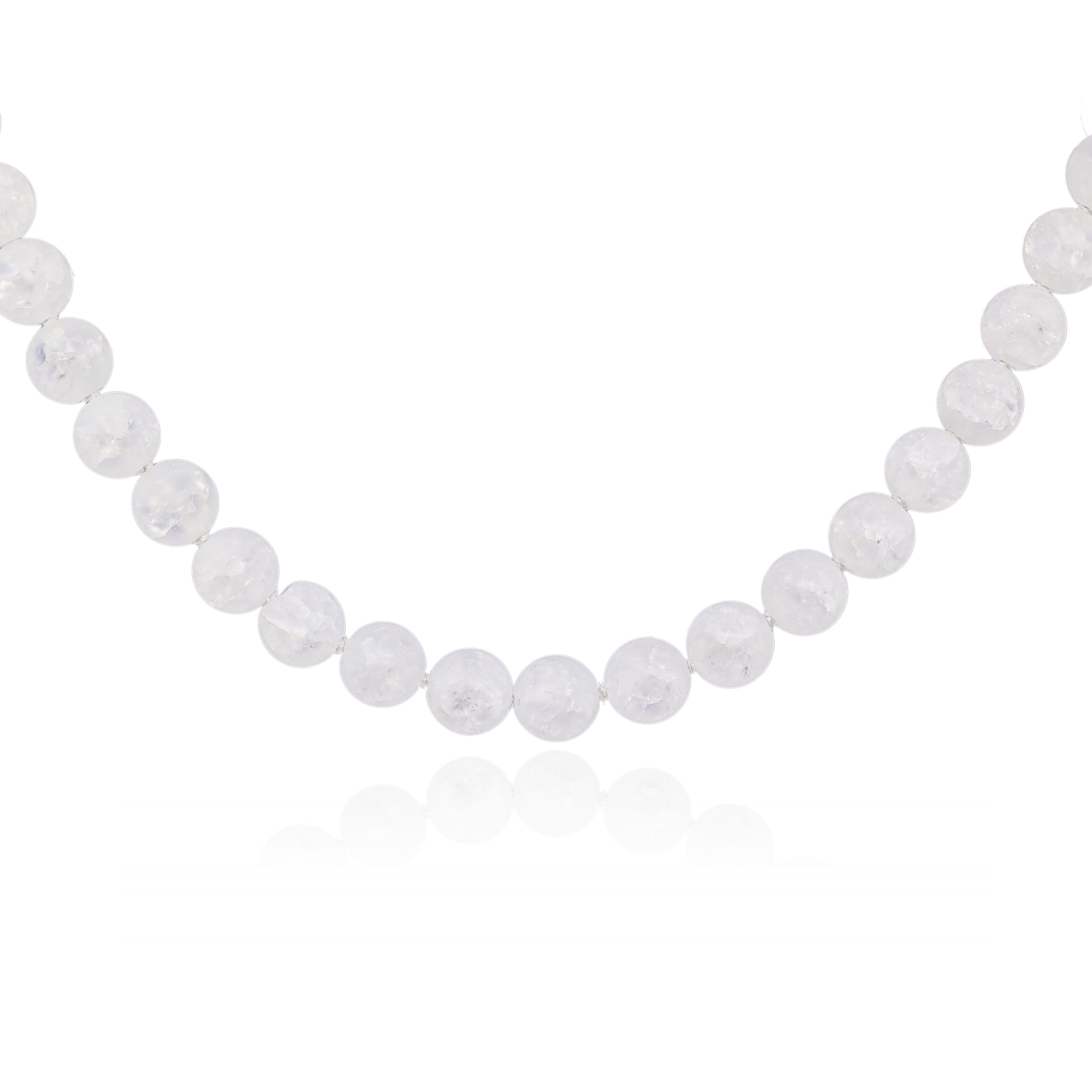 crackled rock crystal bead necklace by Nina