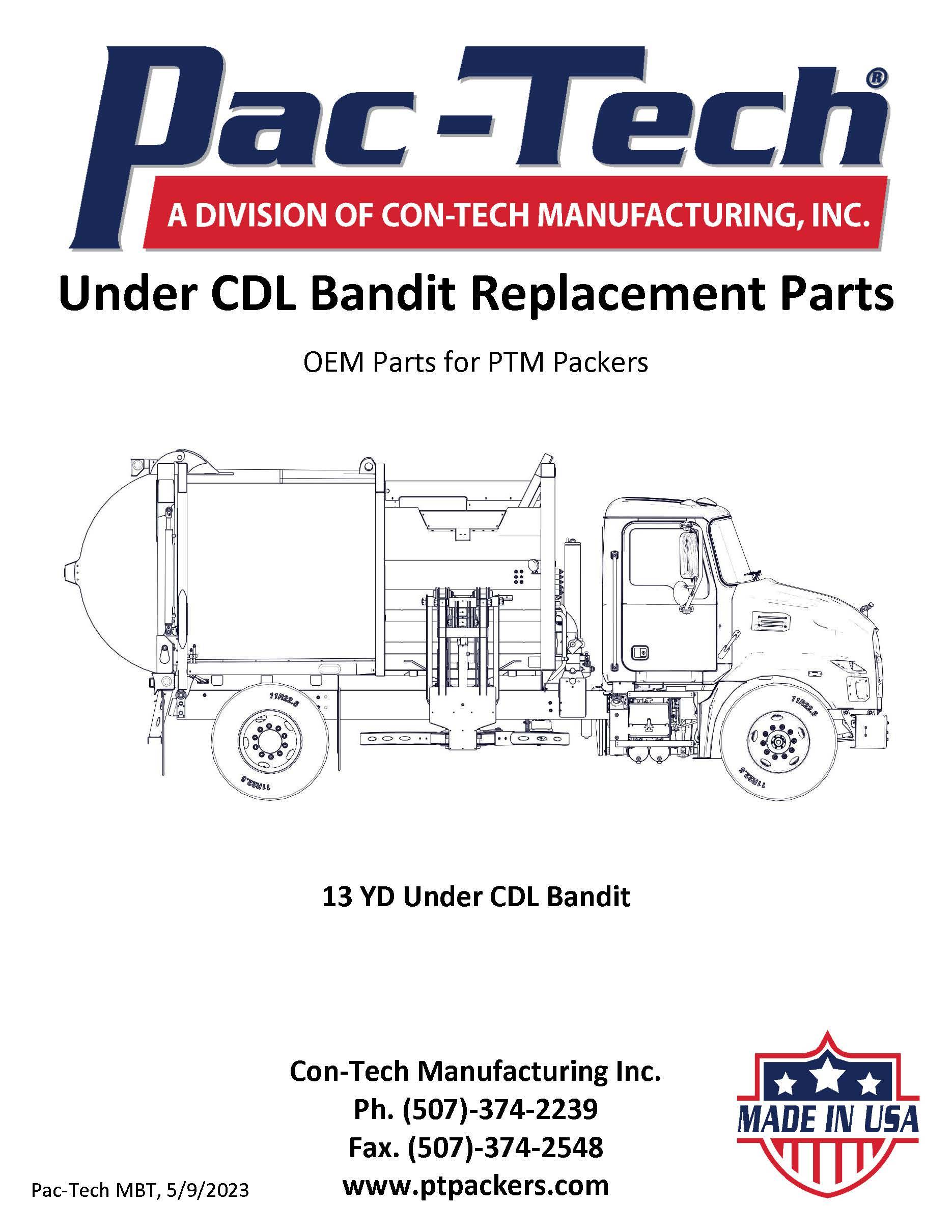 Automated Side Loader MiniBandit Replacement Parts Book