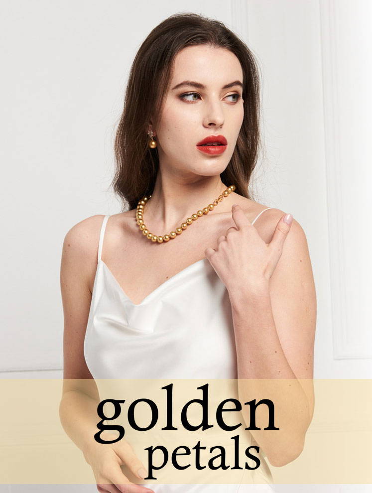 golden petals gold pearls model