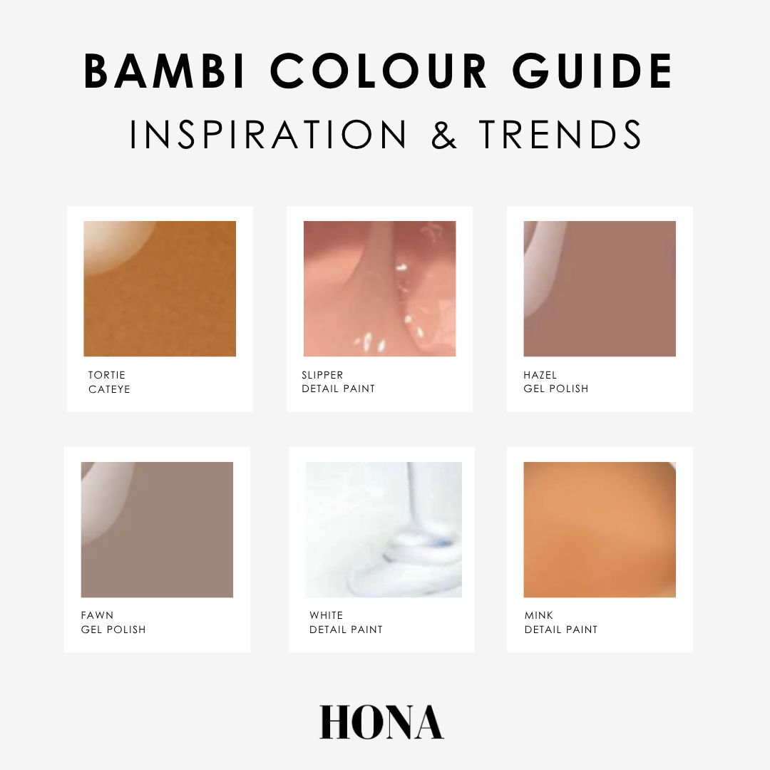 Bambi Colour Guide showcasing color swatches for inspiration and trends.