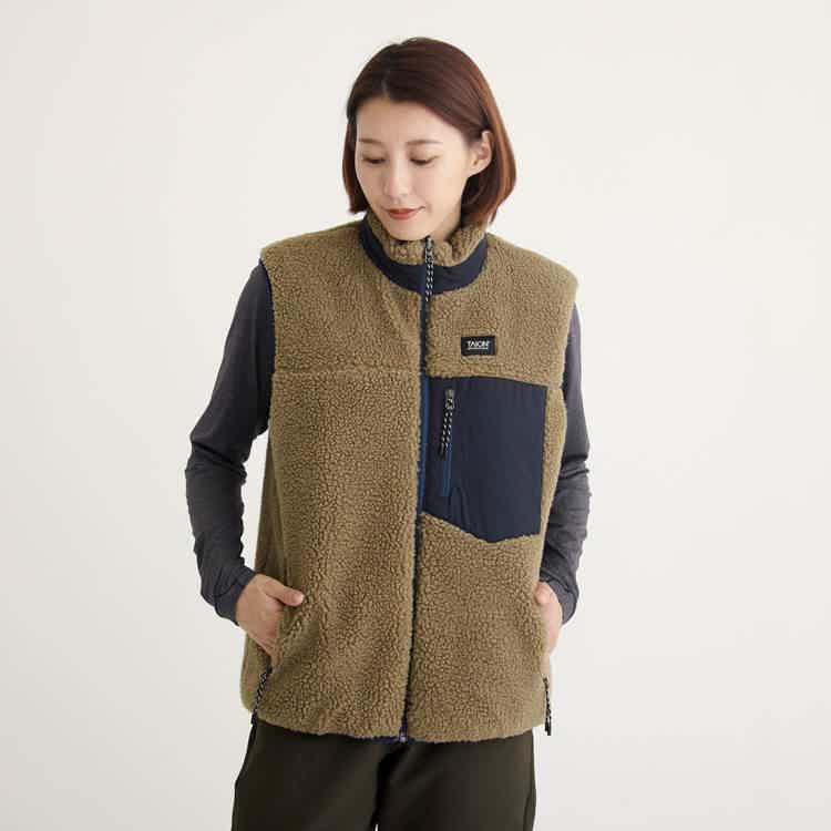 TAION(タイオン) ダウン×ボアリバーシブルダウンベスト/UNISEX YAMAP STORE(ヤマップストア) ユニクロ リバーシブル フリース ベスト XS