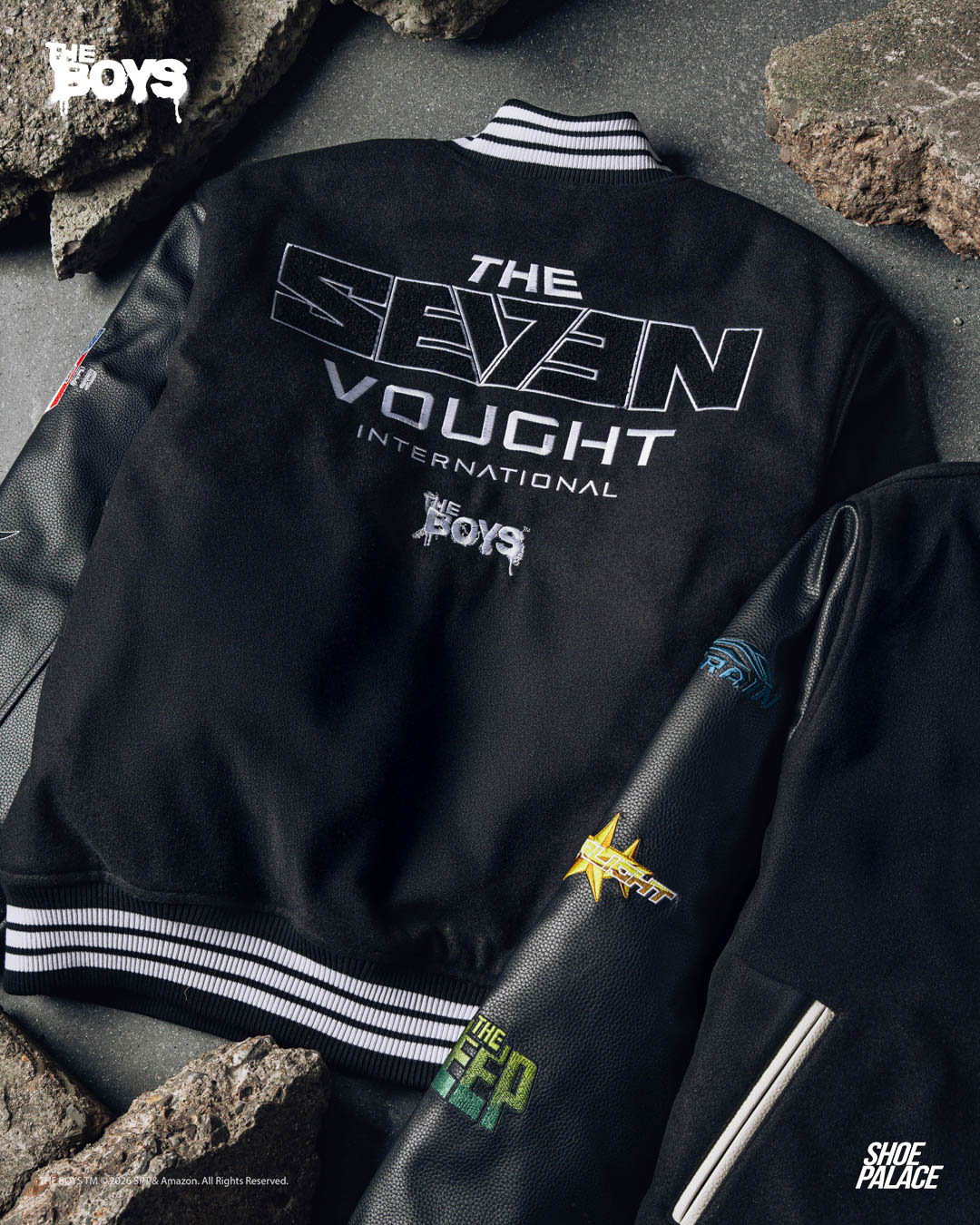 Black bomber jacket with 