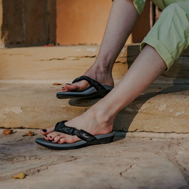 Woman wearing kiawah sandals