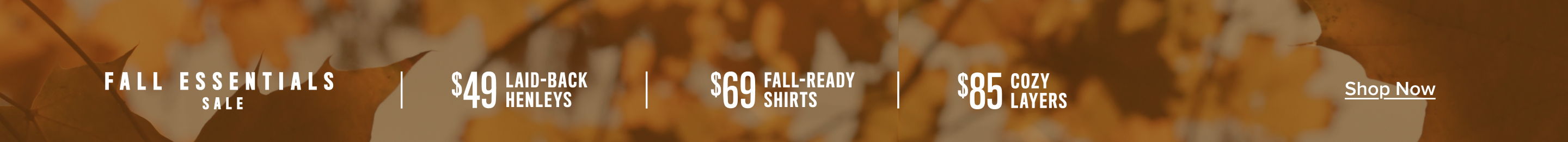 Fall Essentials Sale