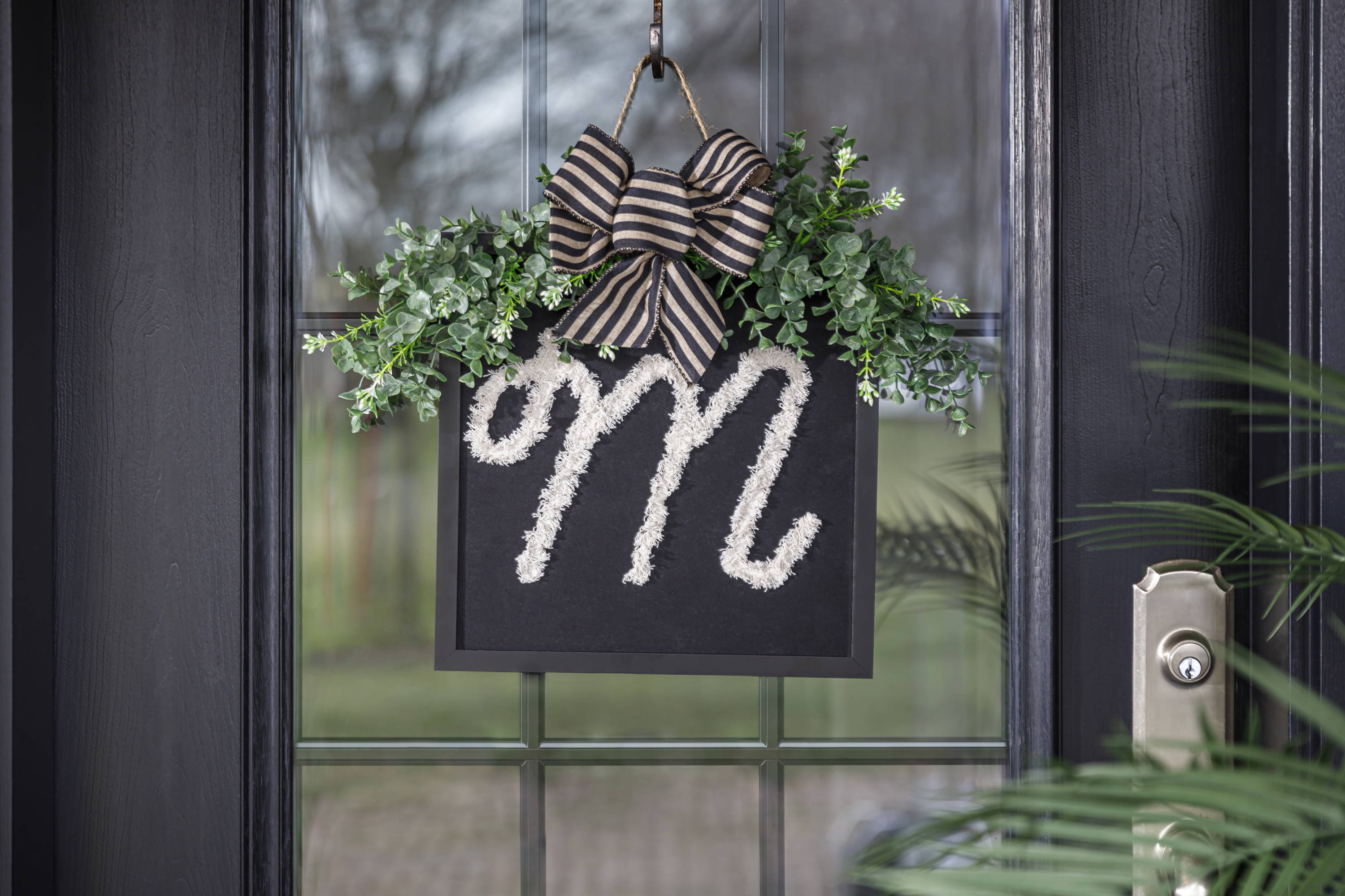 monogram wreath porch project