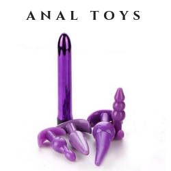 Huge collection of anal sex toys.