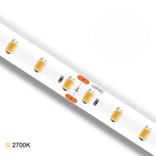 LED light strip with multiple bulbs and color temperature labels.