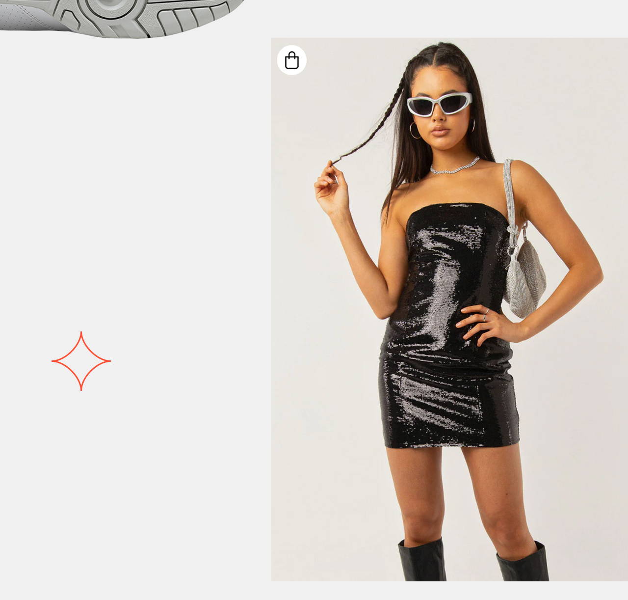 Jemima Sequin Tube Dress - Black
