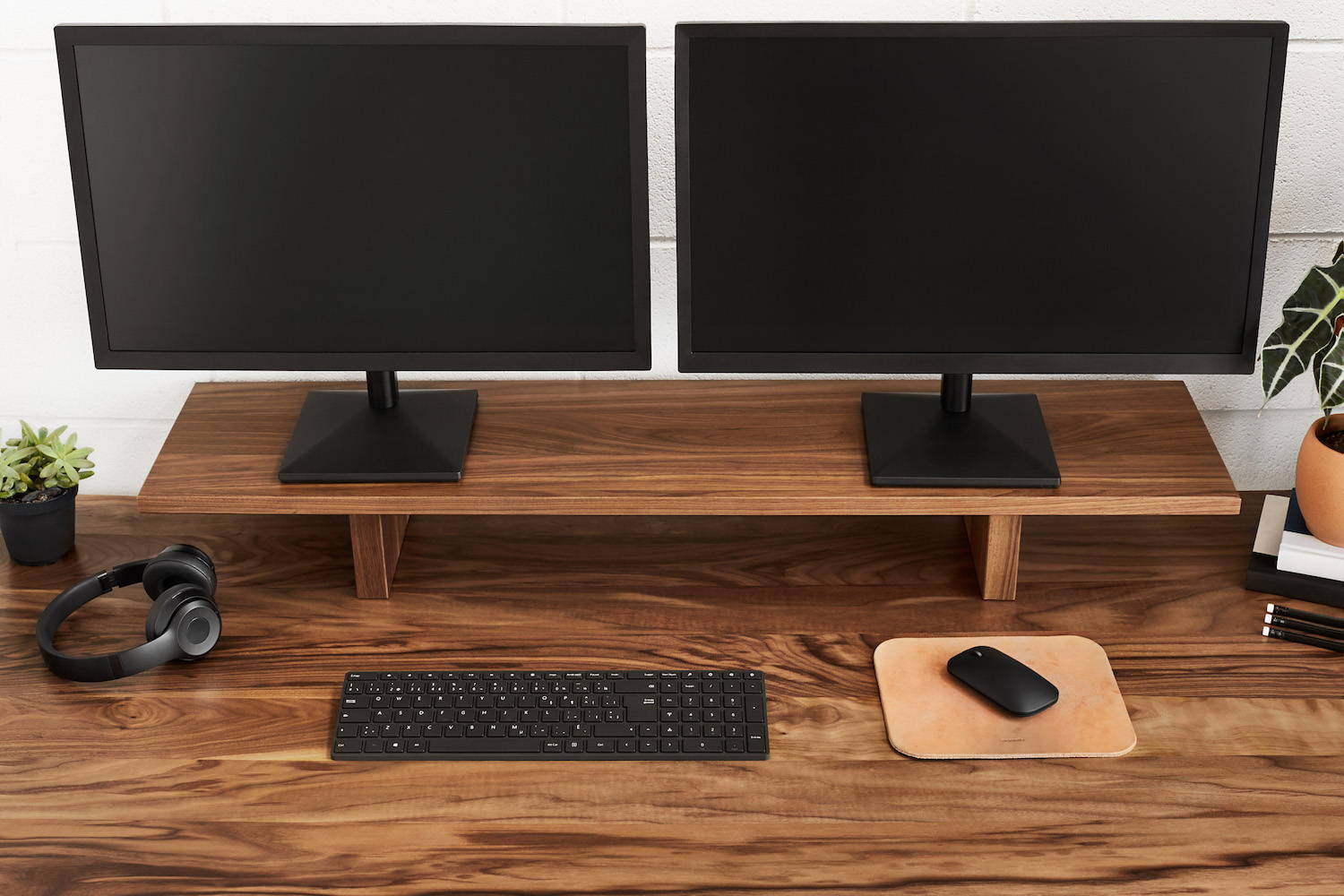 Wooden Monitor Shelf Desk Organization Ergonofis Monitor riser desktop desk table stand black glass shelf for tv laptop notebook.