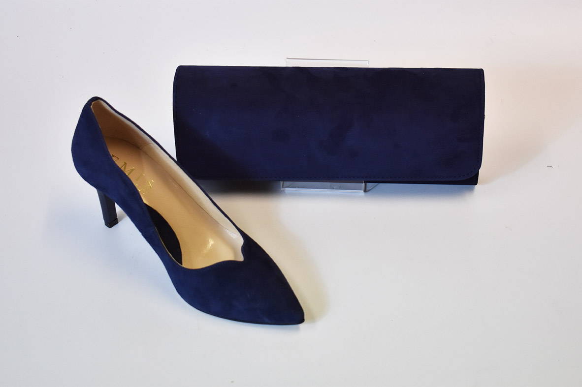 Emis navy court shoe and bag