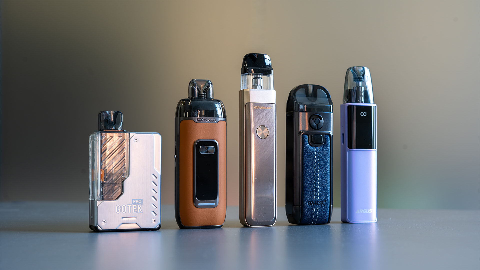 A row of refillable pod kits featured in the blog