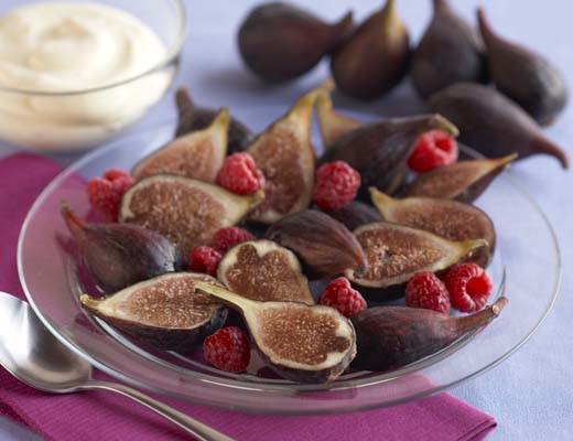 Raspberries and Figs with Honey