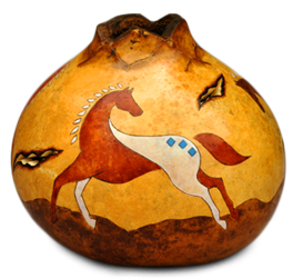 Southwest Horse Gourd Pot by Christy Barajas