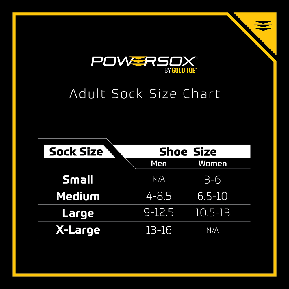 Misery grandmother Make life Size Chart for Socks | Gold Toe
