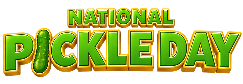 National Pickle Day logo in green and gold with a pickle as the letter I, for The Big Dill® Philadelphia 2026 at Stateside Live! on Saturday, November 14