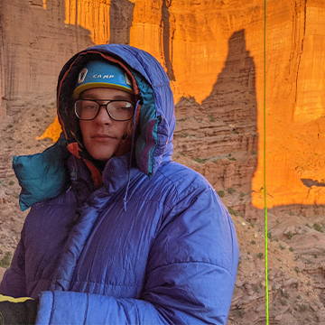 NW Alpine Ambassador Luke Negley in the Fisher Towers