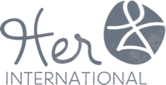 Her International logo.
