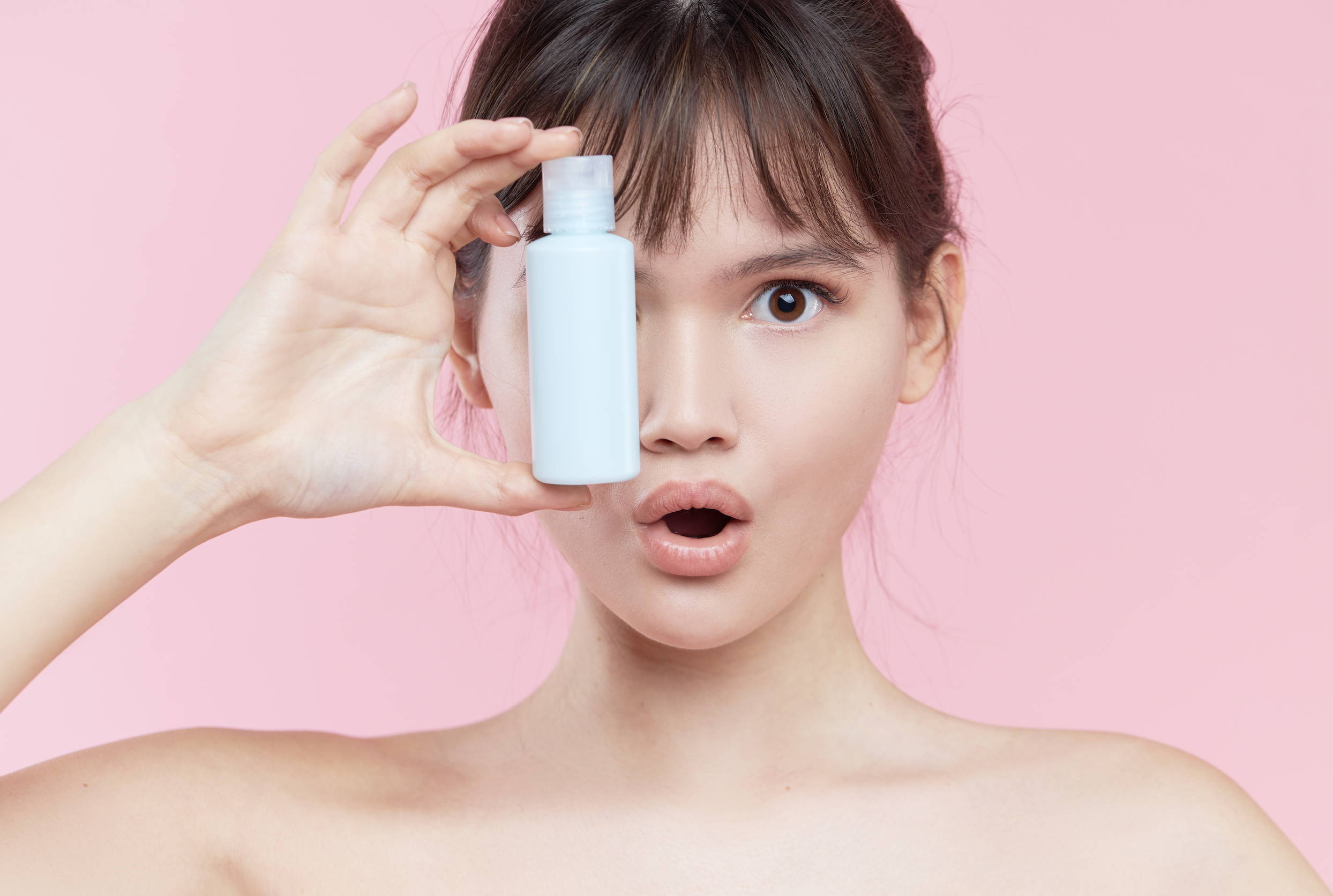 Girl holding beauty product