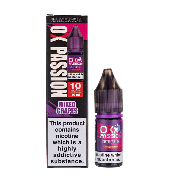 A picture of Mixed Grapes Nic Salt E-Liquid by Oxva Ox Passion