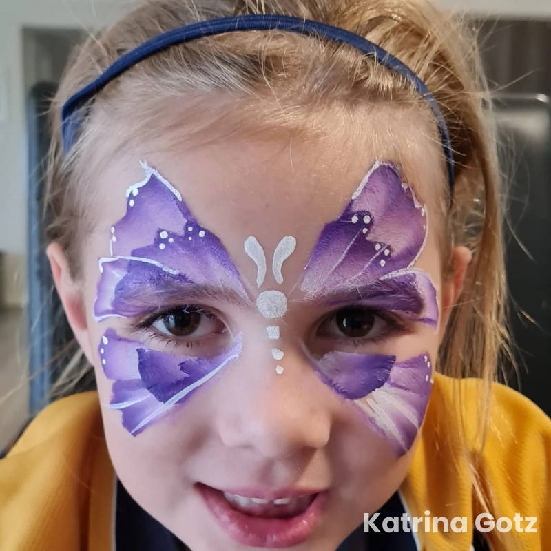 butterfly mask face paint easy purple