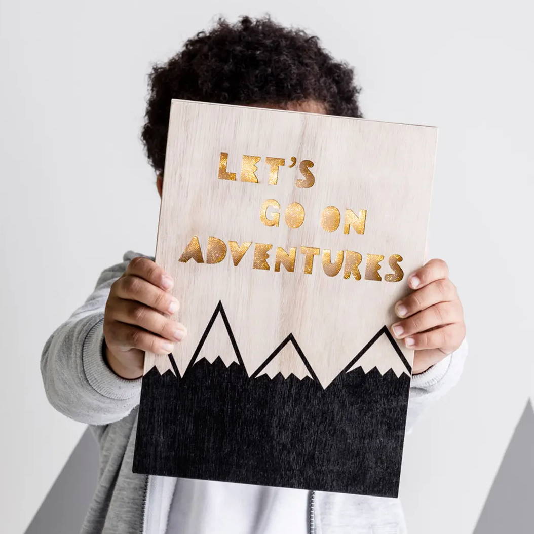 adventure slogan children's LED wall light 