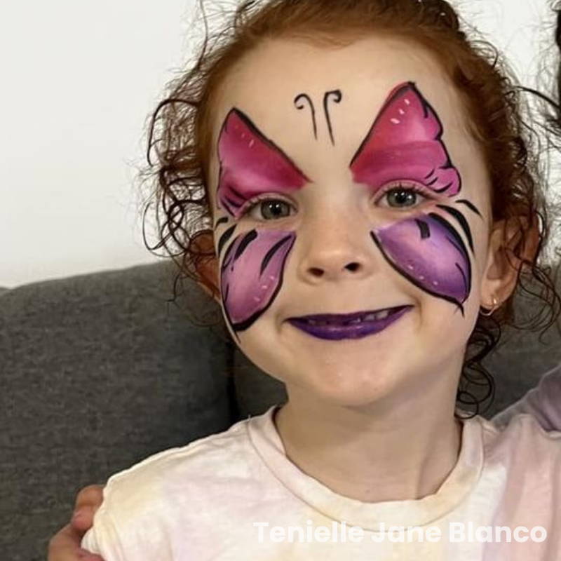 butterfly face paint easy pink