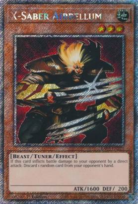 yu-gi-oh legendary modern decks 2026 card list - Card featuring X-Saber Aullium with attack and defense stats.