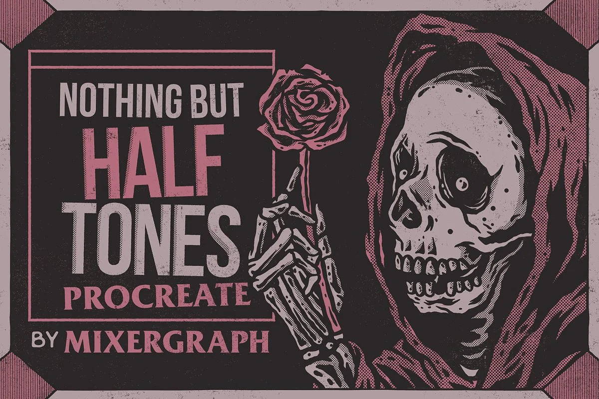 Nothing but halftones brushes for Procreate by Misegraph