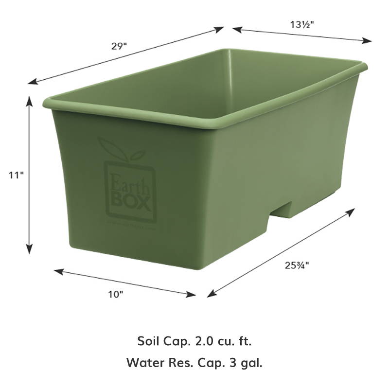 Dimensions of the EarthBox Original Container