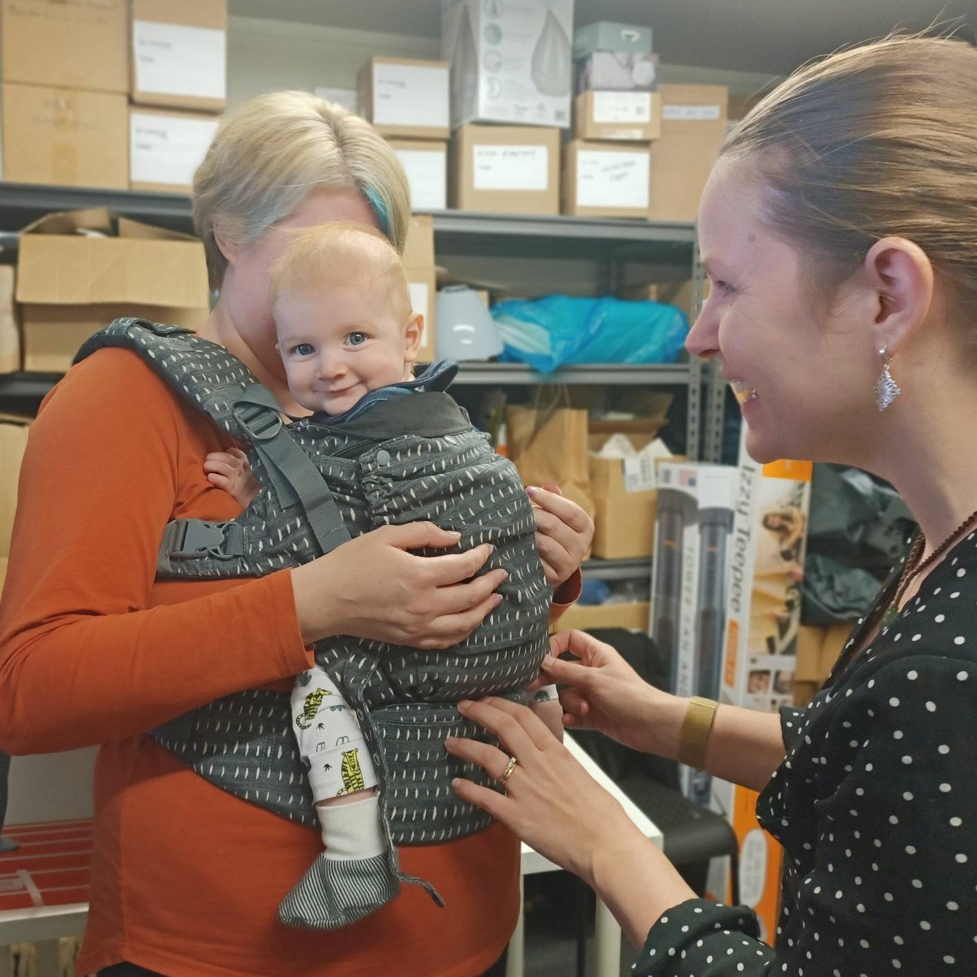 Baby Carrier Help with Baby carrying Expert Coralie at The Sleep Store
