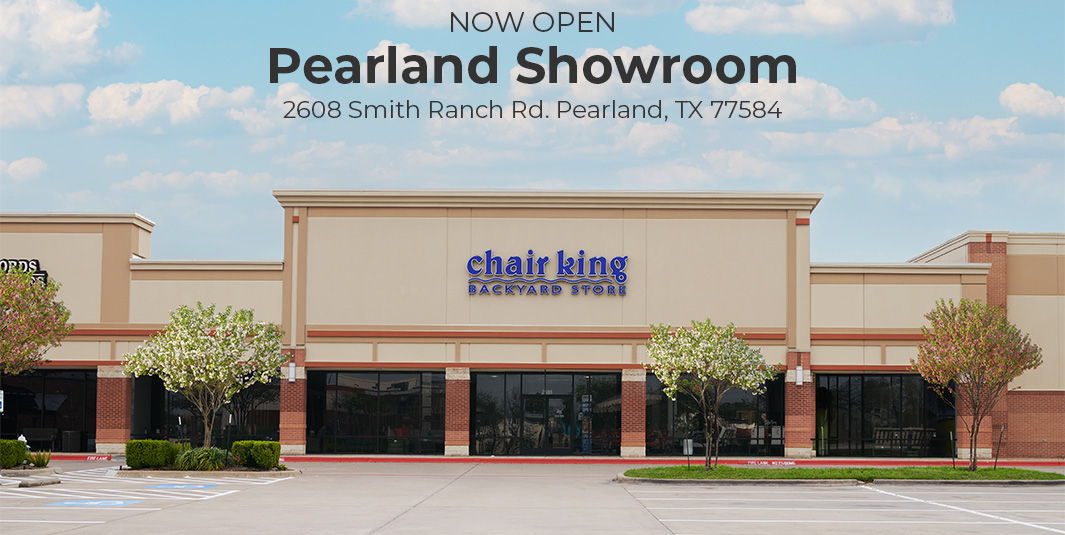 Now open: Pearland Showroom, featuring chair line products.