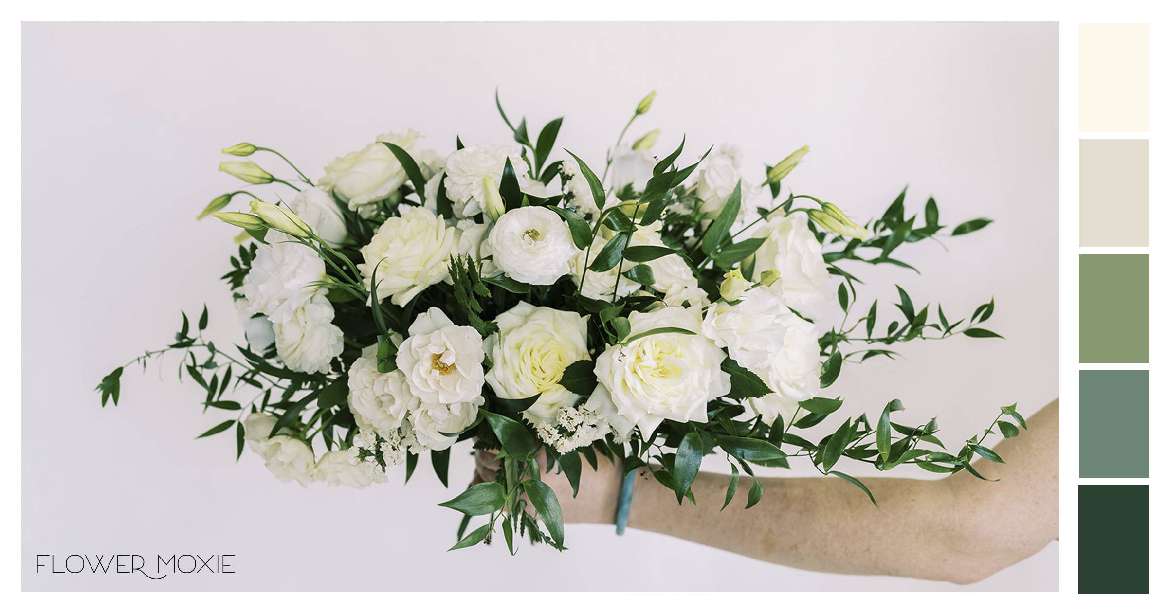 dark green cream diy flowers for weddings