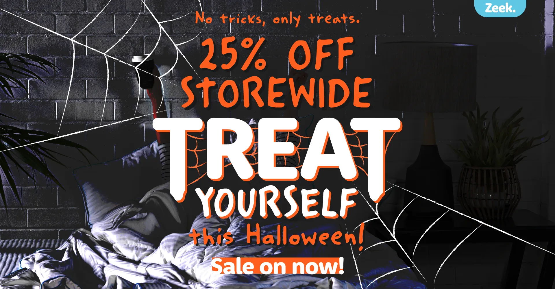 Halloween Sale Splash Banner Desktop