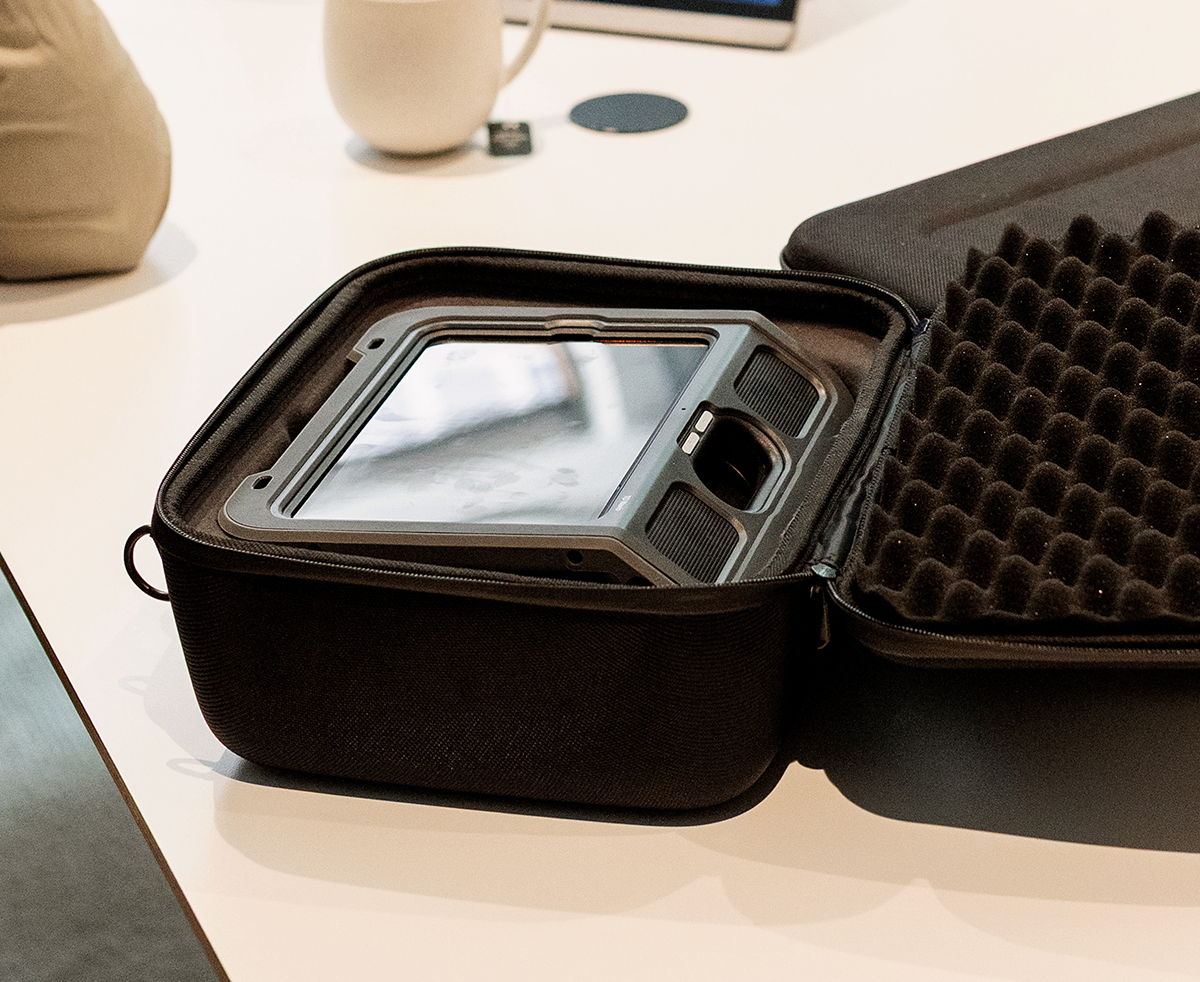 a TD Navio communication device ready for set up and personalization for a person with aphasia.