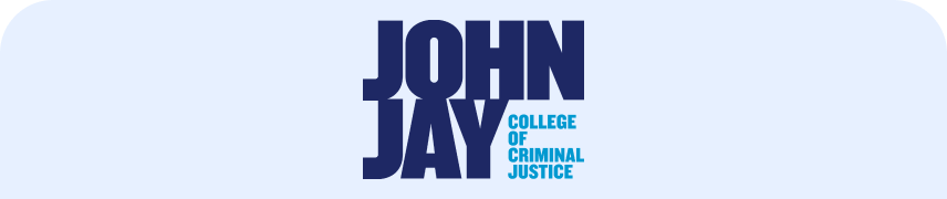 Logo of John Jay College of Criminal Justice.